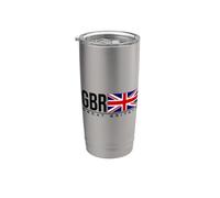 Gran bandera británica Union Jack equipo deportivo británico Vaso térmico de acero inoxidable de doble pared