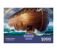 Gran Barco de Madera Puzzle de 1000 Piezas Papel para Adultos Entrada de Animales Juego de Puzzle Familia Regalo 70x50cm/1000pcs