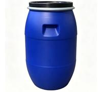 Gran Barril Azul De Boca Ancha Con Tapa Y Anillo, Barril Agua De Pp Para Envío, Uso Industrial Y Recolección De Agua Lluvia(100l)