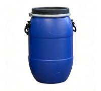 Gran Barril De Almacenaje Azul Con Tapa Y Anillo De Cierre, Barril De Boca Ancha Para Granjas, Industria, Envío(100l)