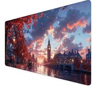 Gran Ben Alfombrilla Ratón XXL 600x300x3mm, Color Naranja Alfombrilla Escritorio con Base Antideslizante Bordes Cosidos, Impermeable Duradera Mouse Pad Gaming, Protector Escritorio Accesorios 6m-413