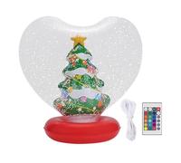 Gran bola hinchable de Navidad, decoración luminosa y con forma de corazón, globo decorativo hinchable con figura interior y mando a distancia, para exterior, jardín, patio y playa