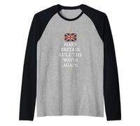 Gran BRETAÑA GB Patriots Reino Unido Orgulloso BRITÁNICO Reino Unido Regla Ondas Camiseta Manga Raglan