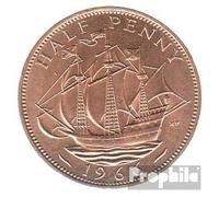 Gran Bretaña km-No.. : 896 1967 Stgl./unzirkuliert Bronce Flor di cuño (FDC) 1967 1/2 Penny Elizabeth II. (Monedas para los coleccionistas) Navegación/Barcos