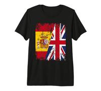 Gran BRETANA UK ESPAÑA Bandera Amistad Reino Unido Camiseta Premium