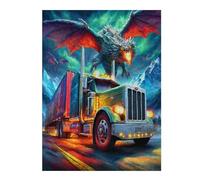 Gran camión Puzzle 500 Piezas Aliviar Estrés 3D Coche Transporte Vehículo Rompecabezas Familiar para Hombres Y Mujeres Obra De Arte Decorativo Hogar 500 PCS