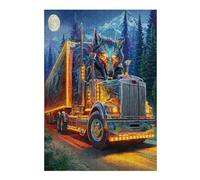 Gran camión Puzzles 300 Piezas Impossible Desafío Coche Transporte Vehículo Rompecabezas para Adultos Aliviar Estrés Decoración Hogar DIY Moderno Portátil 300 PCS