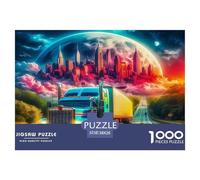 Gran camión Puzzles Imposible,desafío for Adults Juego EduGatoivo 1000 Piezas Obra De Arte De Juego De para Adultos, Regalos A Partir De 14 Años 38x26cm/1000pcs