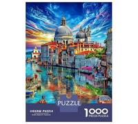 Gran Canal de Venecia Rompecabezas 1000 Pieza, Puzzle Difícilpara Adultos, Puzzle DIY para Juegos Familiares Rompecabezas 52x38cm/1000pcs