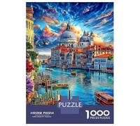 Gran Canal de Venecia Rompecabezas 1000 Piezas, Puzzles Imposible, De Juego De para Adultos Y Niños A Partir De 14 Años 52x38cm/1000pcs