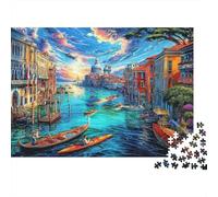 Gran Canal de Venecia Rompecabezas 1000 Piezas, Puzzles Imposible, De Juego De para Adultos Y Niños A Partir De 14 Años 70x50cm/1000pcs