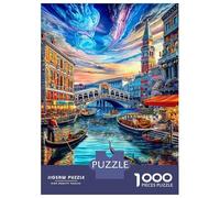 Gran Canal de Venecia Rompecabezas 1000 Piezas, Puzzles Imposible, De Juego De para Adultos Y Niños A Partir De 14 Años 38x26cm/1000pcs