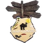 Gran Canaria España Imán para nevera, nevera, decoración de recuerdo, resina, manualidades, cocina, pizarra blanca