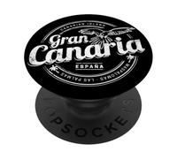 Gran Canaria Loro Islas Canarias España Vintage Souvenir PopSockets PopGrip Adhesivo