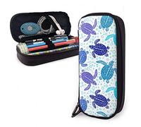 Gran Capacidad Bolsa De Lápiz Turtles Silhouette Animal World Under Water Ocean Estuche Escolar Elegante Estuches Para Bolígrafos Para Oficina, Estudiantes, Material Escolar, 20X9X4Cm