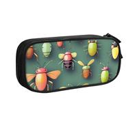 Gran Capacidad Caja De Almacenamiento Impresión Del Atlas De Insectos Estuches Para Bolígrafos Portable Útiles Escolares Para Estudiantes, Niños, Oficina, 20X9X4Cm