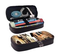 Gran Capacidad Estuches Portalapices Estampado Toscano De Italia Portalapices Con Compartimentos Caja De Almacenamiento Para Organizador De Papelería, Adolescentes, Oficina, 20X9X4Cm