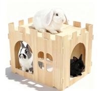 Gran casa de conejo, juguete de conejo desmontable casa de juegos para hámster casa de animales pequeños para interior adulto conejo cobayas chinchilla hábitat