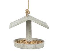 Gran Casa Para Aves En Gris Para Colgar. Estación De Alimentación De Poliresina