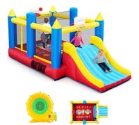 Gran castillo hinchable para niños de 3 a 12, tobogán grande y trampolín grande, castillo hinchable con soplador, casa hinchable para niños, para exteriores, interiores, regalo de cumpleaños para