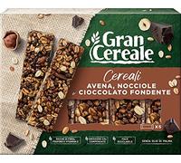 Gran Cereale, Snack Barrette di Frutta Secca - Juego de 3 barras de nueces con 4 cereales, avellana y chocolate (135 g)
