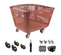 Gran cesta bici de liberación rápida para e-bike con ruedas bloqueables | Tapa extensible, cubierta impermeable, correa de tracción, para MTB y bicis urbanas, ideal para mascotas