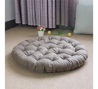 Gran cojín cuadrado de meditación para yoga - Tatami de lino grueso y acolchado - Asiento suave para niños, mascotas - Cojín de suelo redondo