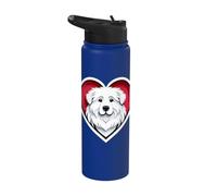 Gran corazón de los Pirineos lindo cachorro amante de los perros refugio rescate Stainless Steel Insulated Water Bottle