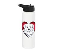 Gran corazón de los Pirineos lindo cachorro amante de los perros refugio rescate Stainless Steel Insulated Water Bottle