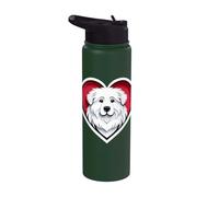 Gran corazón de los Pirineos lindo cachorro amante de los perros refugio rescate Stainless Steel Insulated Water Bottle