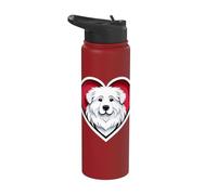 Gran corazón de los Pirineos lindo cachorro amante de los perros refugio rescate Stainless Steel Insulated Water Bottle