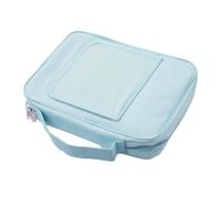 Gran cubierta bíblica - protectora con soporte para libro | Poliéster 11,02x8,66x2,36 pulgadas 150 g gris azul rosa, organizador de bolsillos con cremallera para libros bíblicos, bolígrafos, c