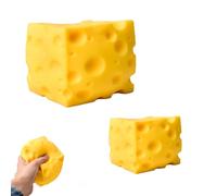 Gran Cubo De Queso Squish Big 3,9 Pulgadas, Bloque De Queso Squishy, Juguete Dulce, Novedad, Juguete Sensorial Rebotando, Alivio Del Estrés, Bolas Fidget, Regalos Para Adultos(5+10cm)
