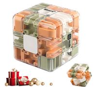 Gran Cubo Laberinto 3D, Entretenido Rompecabezas, Juguete para Entrenar La Conciencia Espacial Y Desarrollar La Lógica, Juego Desafiante para Niños Y Adultos Orange-Green 1pcs