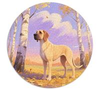 Gran danés 1000 Piezas Perro Animal Circular Puzzle para Niños Y Niñas Regalos Originales Juegos De Puzzle Intelectual Desafío 1000pcs (67.5x67.5cm)