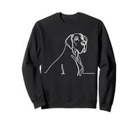 Gran Danés Arte Lineal Perro Retrato Sudadera