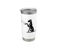 Gran danés con la mano, madre del gran danés Vaso térmico de acero inoxidable de doble pared