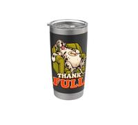 Gran danés divertido día de pavo retro vintage overeat sueño años 70 Vaso térmico de acero inoxidable de doble pared