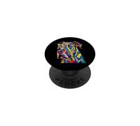 Gran Danés Geométrico Pop Art Primer Plano Retrato Cara De Cach PopSockets PopGrip Adhesivo
