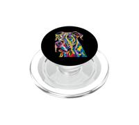 Gran Danés Geométrico Pop Art Primer Plano Retrato Cara De Cach PopSockets PopGrip para MagSafe
