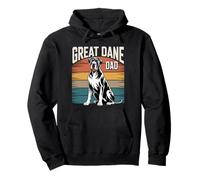 Gran danés papá | Amante de perros gigantes suaves vintage Sudadera con Capucha