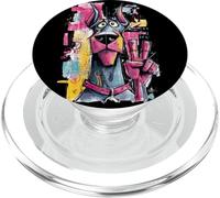 Gran Danés Paz Graffiti Pop Personaje Arte Gráfico Perro PopSockets PopGrip para MagSafe