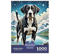 Gran danés Puzzle 1000 Piezas para Adultos Exclusivo Entretenimiento Creativo Pintura Pasatiempos De Manos DecoracióN Familiar 70x50cm/1000pcs
