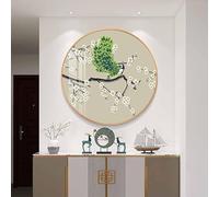 Gran decoración de pared de pavo real, arte de pared redondo retro vintage de pavo real, esculturas de pared para colgar en la cocina, bar, cafetería, restaurante, sala de estar(G,30 * 30CM)