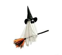 Gran decoración espeluznante voladora para colgar, bruja inflable de 3.6 | Para escoba con control remoto y efectos de sonido, IP44 impermeable al aire libre, adorno de patio de Halloween