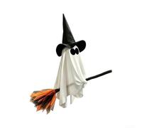 Gran decoración espeluznante voladora para colgar, bruja inflable de 3.6 | Para escoba con control remoto y efectos de sonido, IP44 impermeable al aire libre, adorno de patio de Halloween