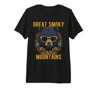 Gran diseño de Oso de Smoky Mountains USA con Gafas Camiseta Premium