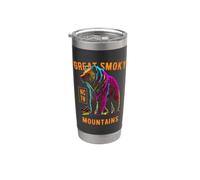 Gran diseño de oso Smoky Mountains USA Vaso térmico de acero inoxidable de doble pared