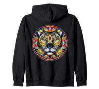 Gran DISEÑO DE Pantera. Colores FRÍOS, Ojos Amarillos, Color Sudadera con Capucha