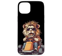 Gran disfraz de corredor de león para los amantes de los vehículos de Go Kart Carcasa para iPhone 15 Plus
